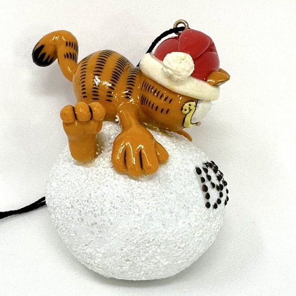 Vintage Enesco Christmas Ornament Garfield Have a Ball 1991 IOB - Picture 4 of 16